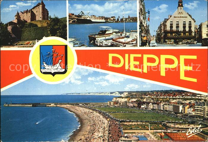 Dieppe 76 Le chateau La gare maritime Place du Puits Sale La plage