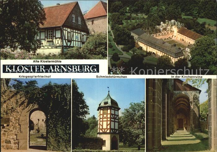 Arnsburg Hessen Klostermuehle Fliegeraufnahme Kriegsopferfriedhof Schmiedetuermc