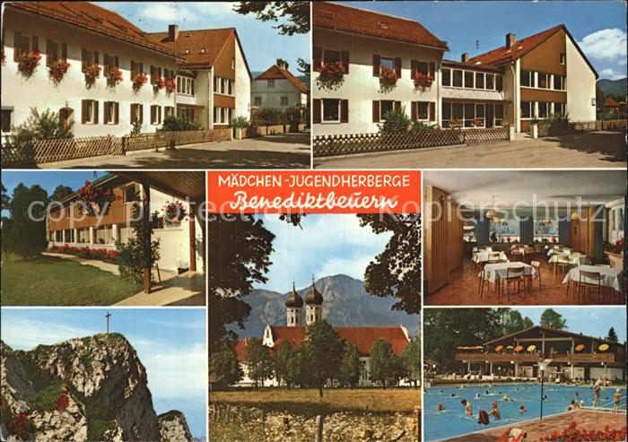 Benediktbeuern Teilansichten Kloster Gaststaette Schwimmbad