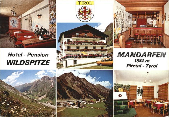 Mandarfen Pitztal Hotel Pension Wildspitze Gastraum Bar Panorama