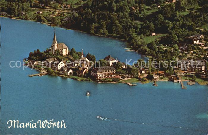 Maria Woerth Woerthersee Wallfahrtskirche Fliegeraufnahme