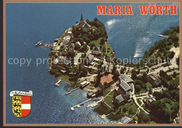 Maria Woerth Woerthersee Wallfahrtskirche Rosenkapelle Fliegeraufnahme