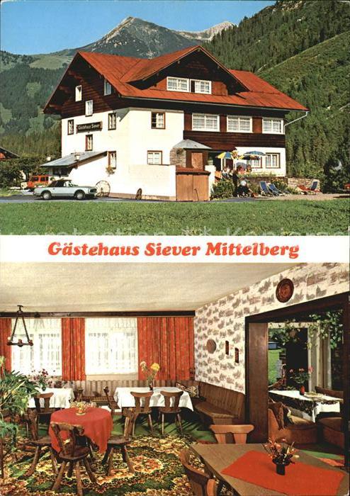 Mittelberg Kleinwalsertal Gaestehaus Siever Gastraum