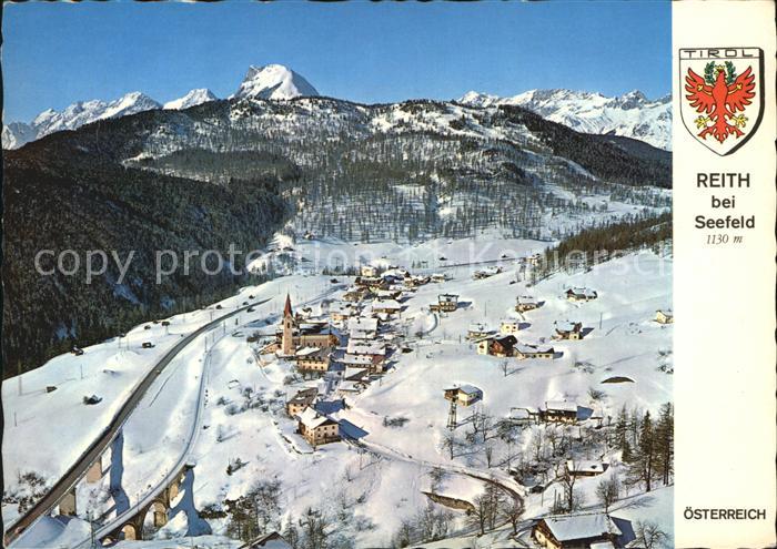 Reith Seefeld Tirol mit Gschwandkopf und Hohe Munde Fliegeraufnahme