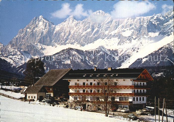 Rohrmoos Schladming Alpengasthof Schwaigerhof mit Dachsteingruppe
