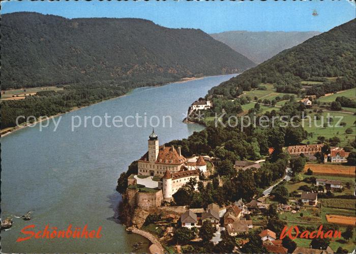 Schoenbuehel-Aggsbach Schloss Schoenbuehel Donau Wachau Fliegeraufnahme