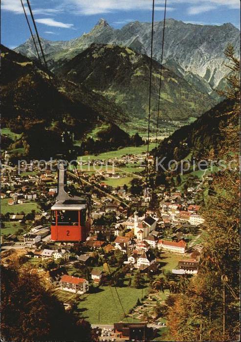 Schruns Vorarlberg Panorama mit Hochjochseilbahn