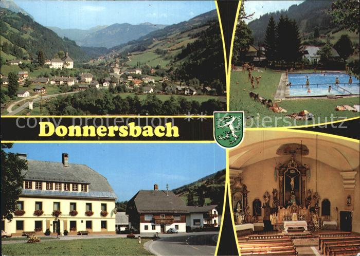 Donnersbach Panorama Schwimmbad Dorfpartie Kirche Inneres