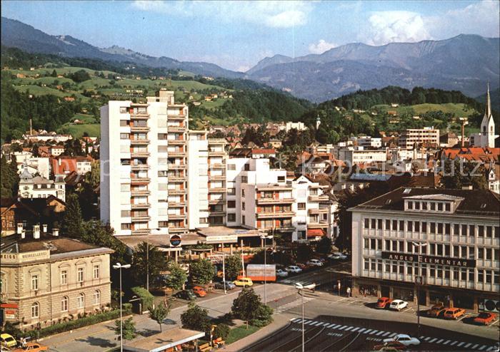Dornbirn Vorarlberg Gartenstadt mit Bahnhofplatz