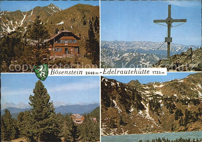 Boesenstein Edelrautehuette Gipfelkreuz Panorama