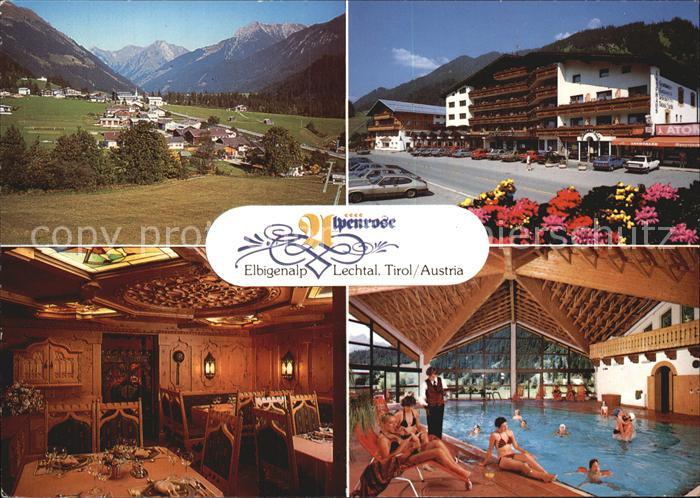 Elbigenalp Panorama Sporthotel Alpenrose Gaststube Hallenbad