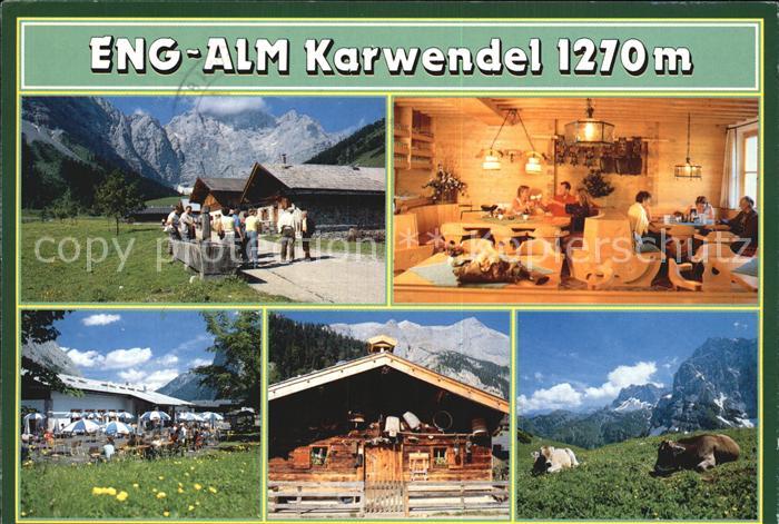 Eng Karwendel Eng Alm Gaststube Terrasse Panorama