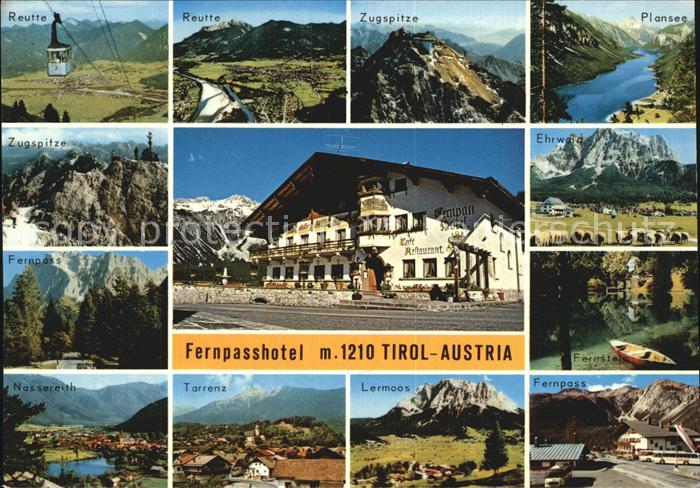 Tirol Region Reutte Zugsitze Plansee Fernpasshotel Ehrwald Nassereith Tarrenz Le