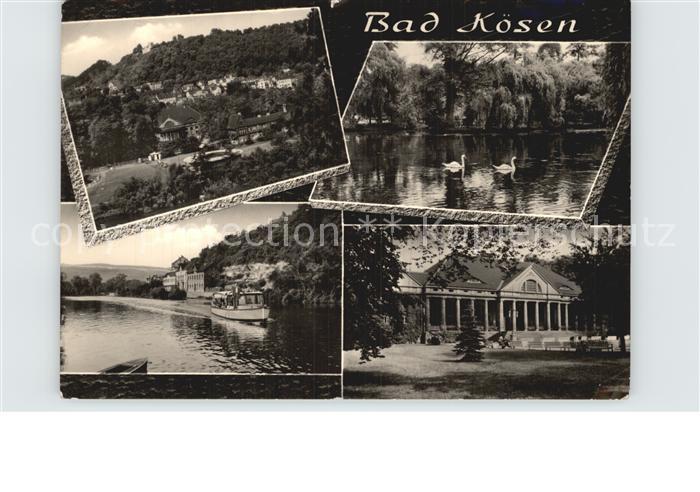 Bad Koesen Teilansicht Schwanenteich Kurhaus