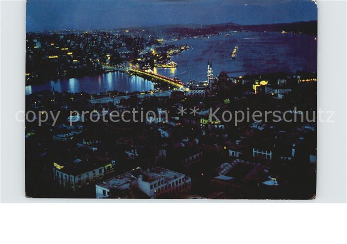 Istanbul Constantinopel Galata Bruecke Bosphorus und ueskuedar Fliegeraufnahme
