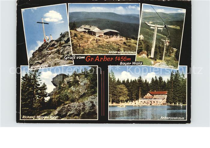 Grosser Arber Arbergipfelkreuz Arberschutzhaus Sessellift Richard Wagner Kopf Ar