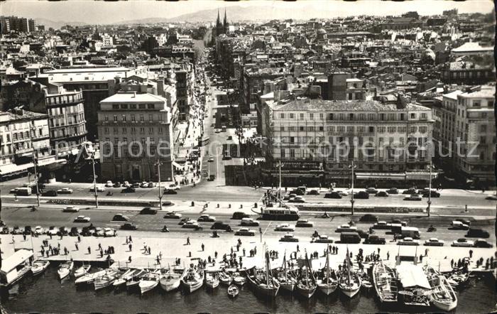 Marseille Bouches-du-Rhone Fliegeraufnahme Port Quai des Belges Canebiere