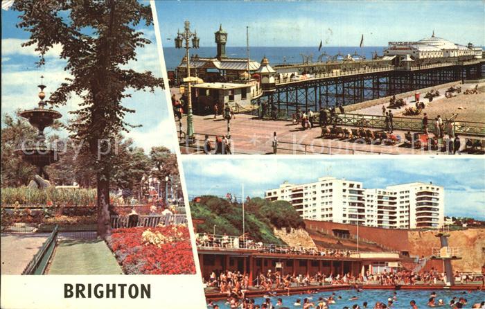 Brighton East Sussex Palace Pier old Steine Gardens