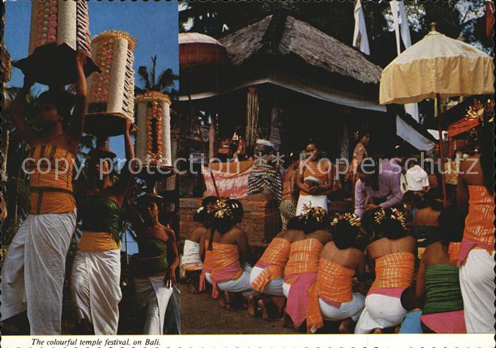 Bali Indonesien Colourful temple festival
