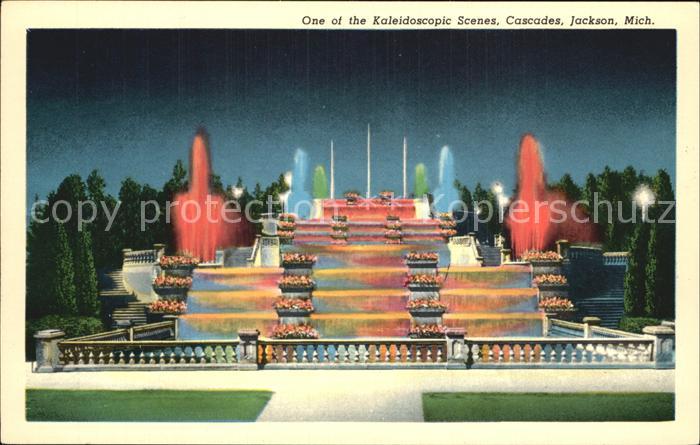 Jackson Michigan Kaleidoscopic Scenes Cascades Illuminated Falls