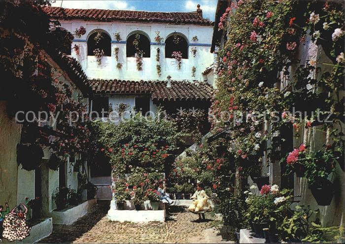 Andalucia Andalusien Patio tipico andaluz typischer andalusischer Hinterhof Blum