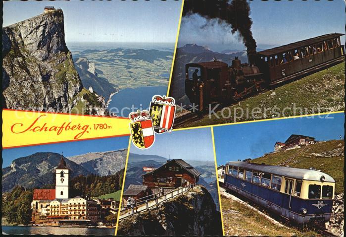 Schafberg Salzkammergut Aussichtsberg Gebirgsfernsicht Berghuette Bergbahn Kirch