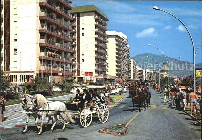 Fuengirola Paseo Maritimo Pferdekutschen Hochzeitskutsche