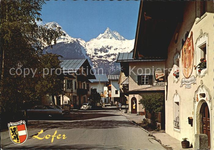 Lofer Ortspartie mit Blick zum Reifhorn Loferer Steinberge