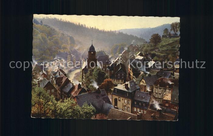 Monschau Montjoie NRW im Morgengrauen