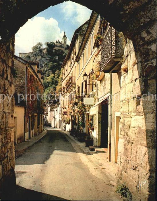 Rocamadour Rue Principale et une des Portes Collection Couleurs et Lumiere de Fr