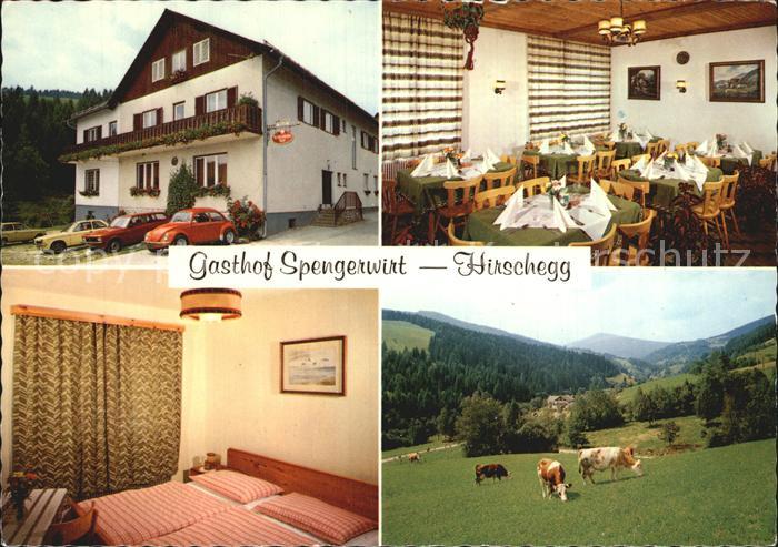 Hirschegg Steiermark Gasthof Spengerwirt Fremdenzimmer Restaurant Landschaft Kue
