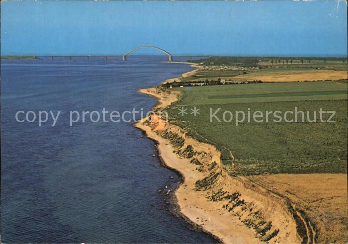 Wulfen Fehmarn Steilkueste Fehmarnsundbruecke Fliegeraufnahme