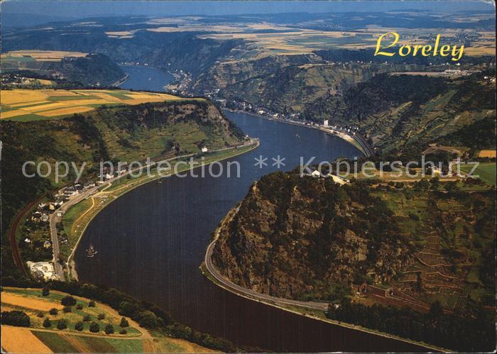 St Goarshausen Loreley Felsen Fliegeraufnahme