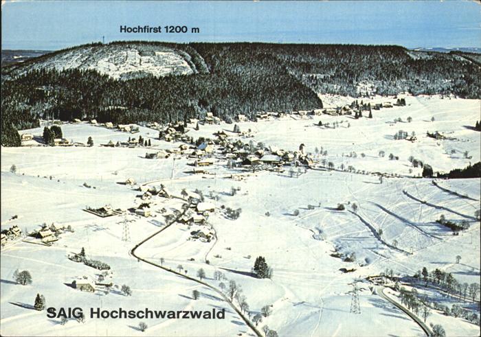 Saig Schwarzwald Luftkurort Wintersportplatz Thorbecke Luftbild Nr G5/6255