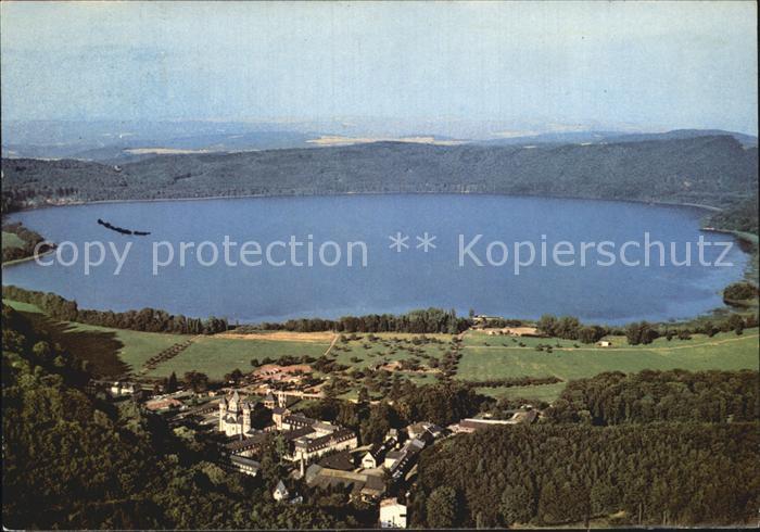 Maria Laach Glees Abtei Kloster Laacher See Fliegeraufnahme