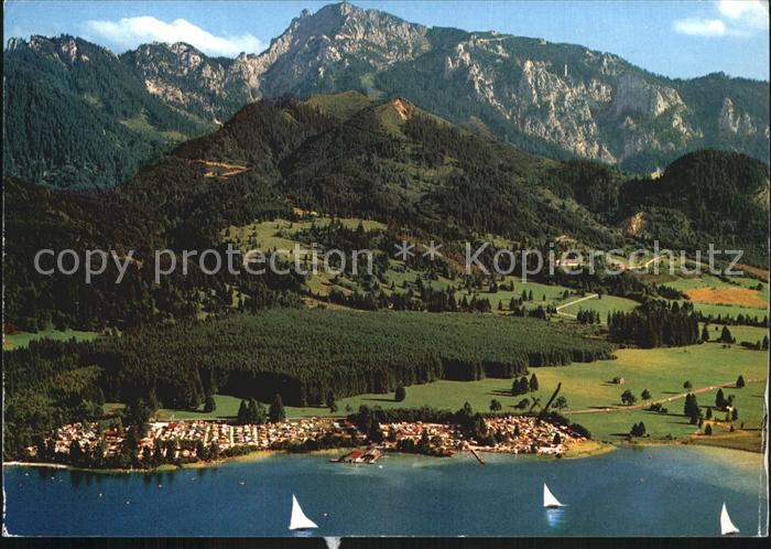 Schwangau Bannwaldsee Campingplaetze mit Tegelberg Fliegeraufnahme