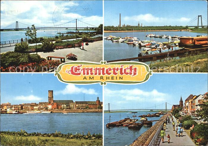 Emmerich Rhein Uferpromenade Frachtkahn Seglerhafen