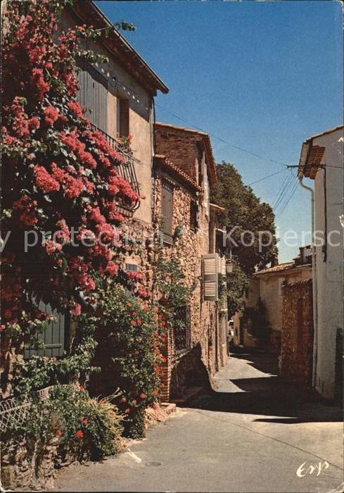 Grimaud Une rue fleuri La Cote des Maures