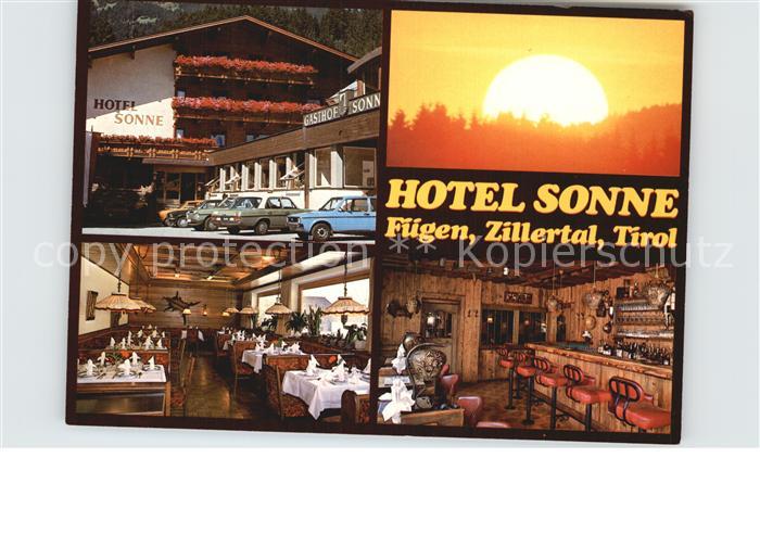 Fuegen Hotel Sonne Bar Restaurant Sonnenaufgang