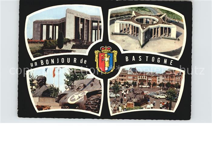 Bastogne Liege Mardasson Denkmal General Anthony McAuliffe Platz Panzer Bueste