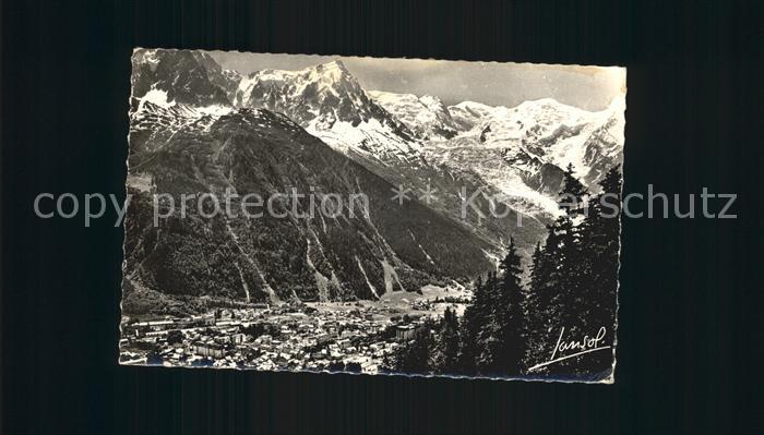 Chamonix Fliegeraufnahme avec Mont Blanc