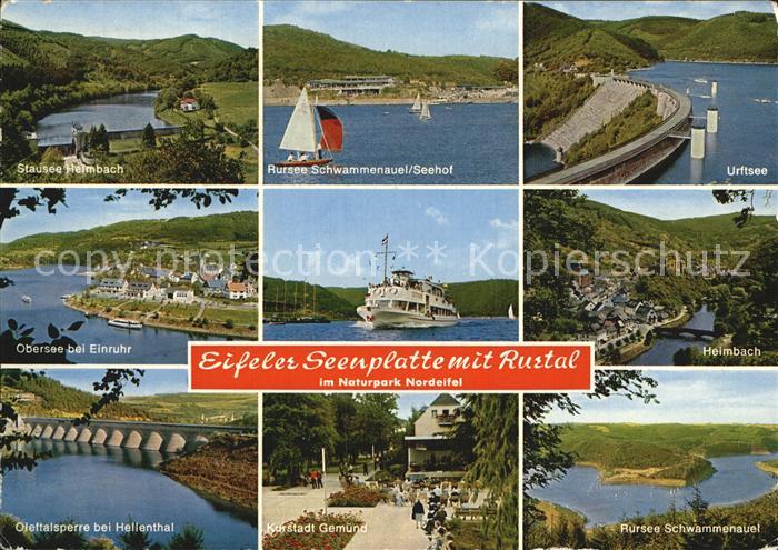 Gemuend Eifel Eifeler Seenplatte mit Rurtal Einruhr Heimbach Schwammenauel Talsp