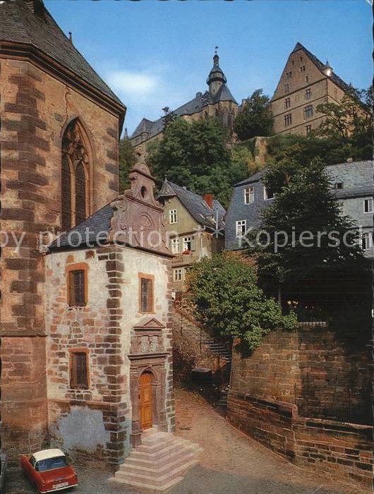 Marburg Lahn Alter Winkel mit Schloss