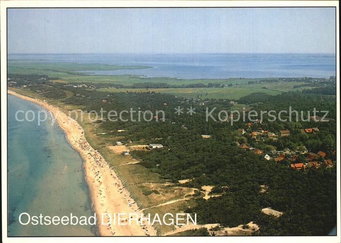 Dierhagen Ostseebad Fliegeraufnahme mit Strand