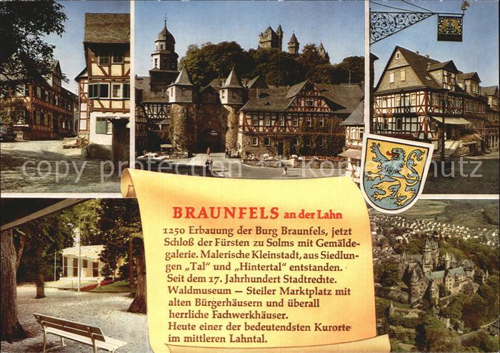 Braunfels Ortspartien Fliegeraufnahme Burg