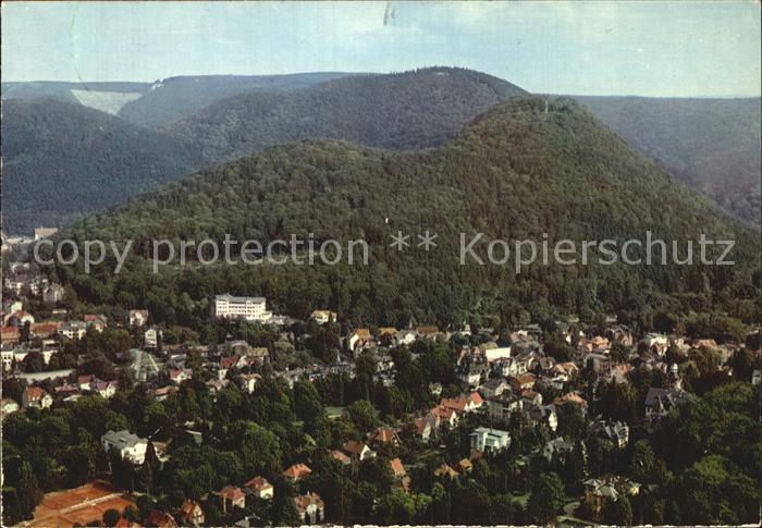 Bad Harzburg Fliegeraufnahme mit Sanatorium am Burgberg