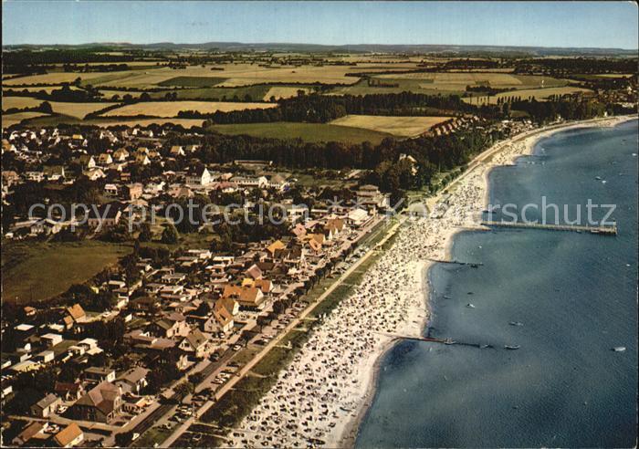 Haffkrug Ostseebad Fliegeraufnahme mit Strand