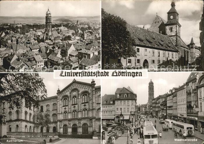 Goettingen Niedersachsen Auditorium Weenderstrasse Marienkirche mit Kommende