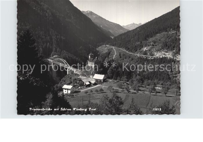 Galtuer Tirol Trisannabruecke mit Schloss Wiesberg