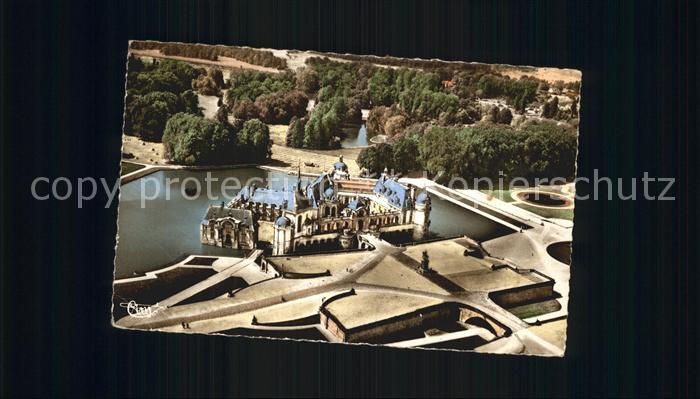 Chantilly Fliegeraufnahme Schloss